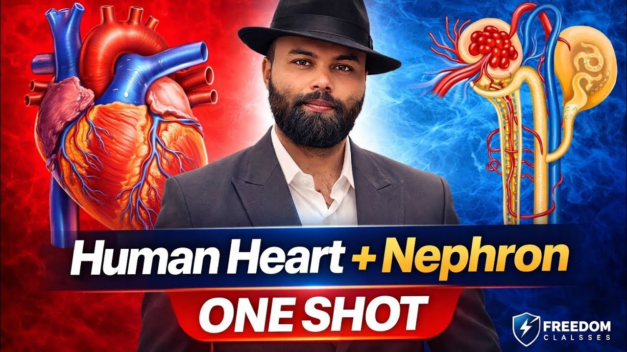 🔴Human Heart ❤️ + Nephron | Circulatory & Excretory System | Class 10 + SSC Biology One Shot