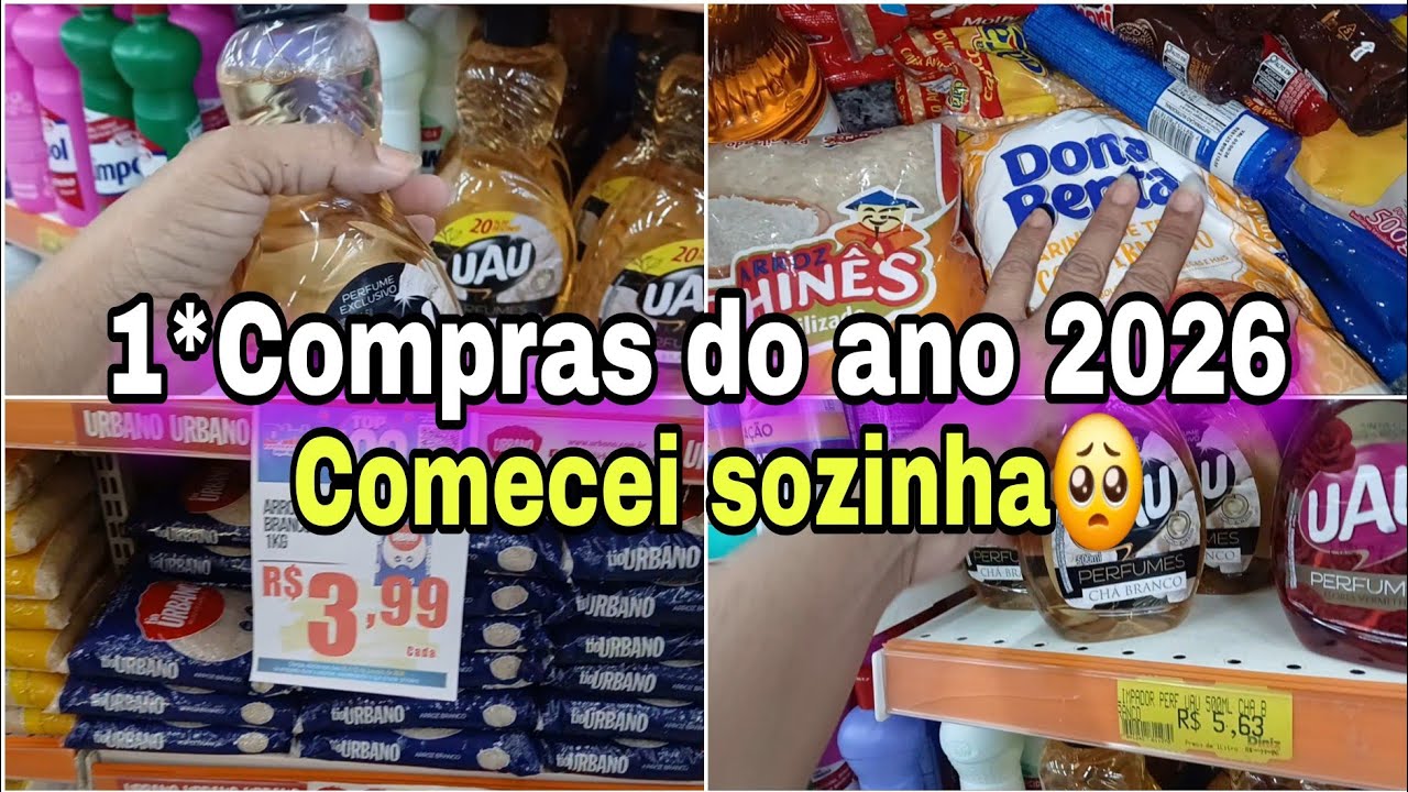 1 COMPRAS DO ANO 2026/UM POUCO COMPLICADO NO COMEÇO/ DEU CERTO✅️