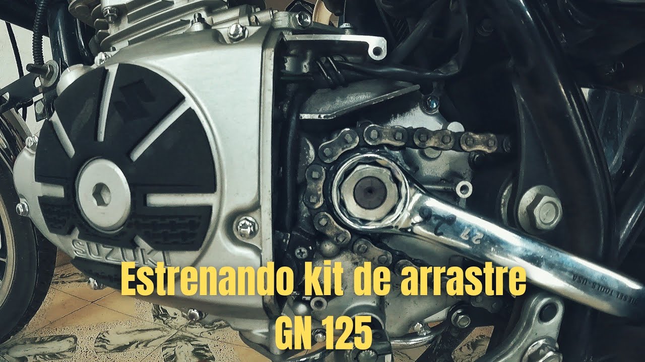 cambio de kit de arrastre de nuestra Suzuki GN 125