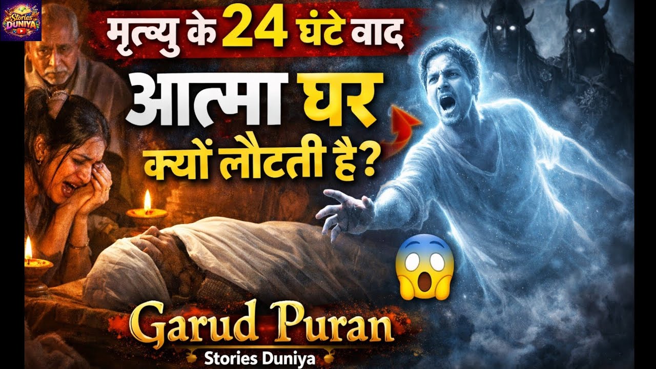 मृत्यु के 24 घंटे बाद आत्मा घर क्यों लौटती है? 😨 | Garud Puran After Death Mystery | Stories Duniya 