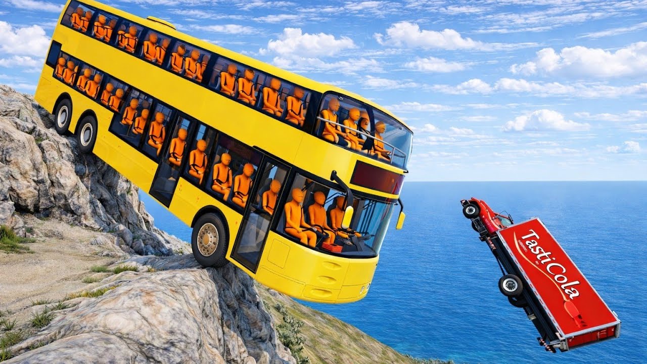Car vs deep mountain Cliff crash 💥😱 | Beamng Drive Episode 45!