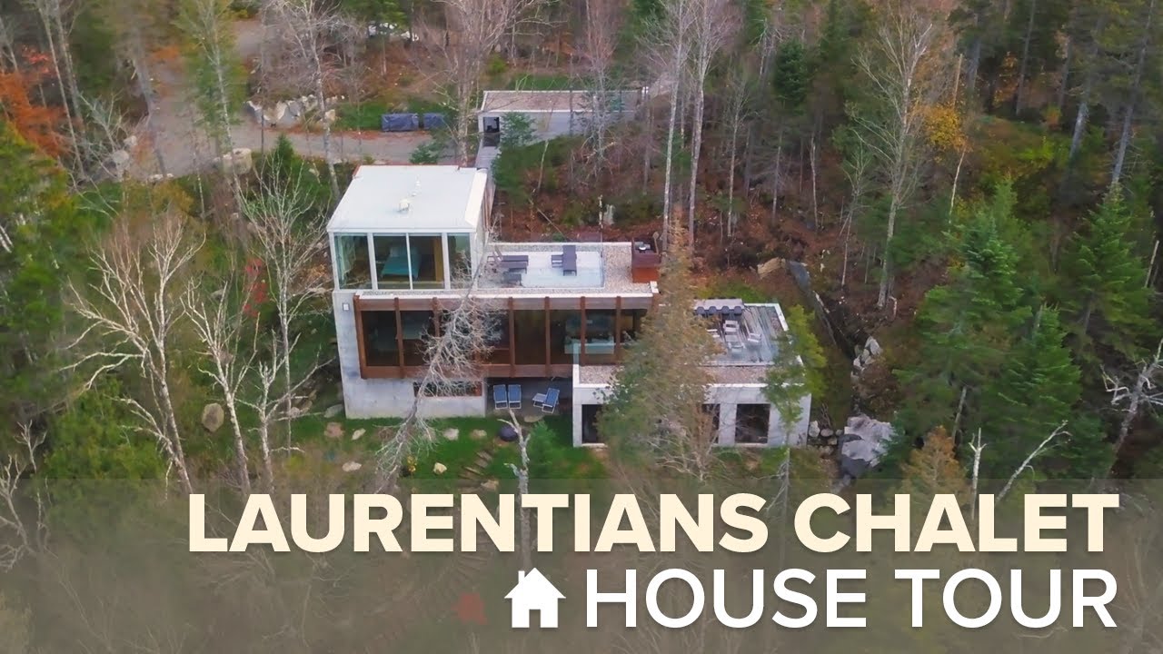 Tour a Luxe Chalet in the Laurentians That's Hidden Between 2 Cliffs