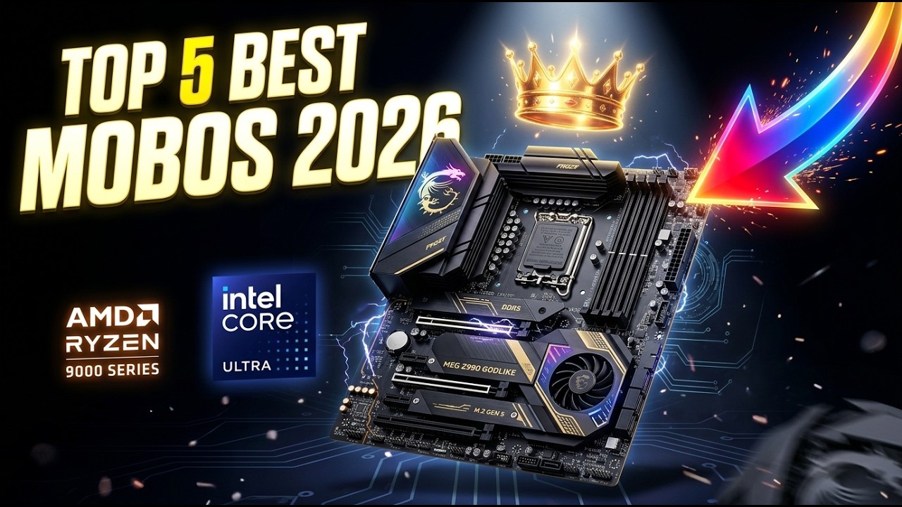 🔥 Топ-5 лучших материнских плат 2026 года, которые вам стоит купить! (AMD и Intel)