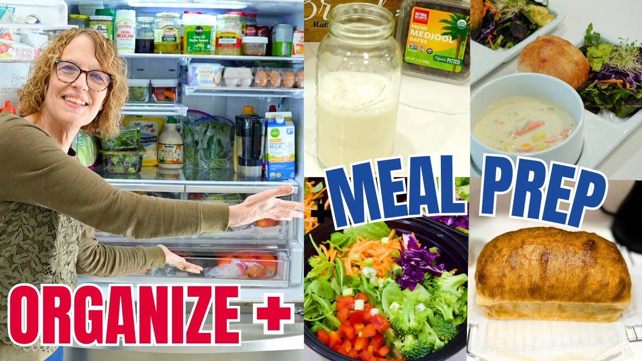 Weekly Meal Prep & Refrigerator Organization | *Realistic* Day in my Life VLOG With Recipes!