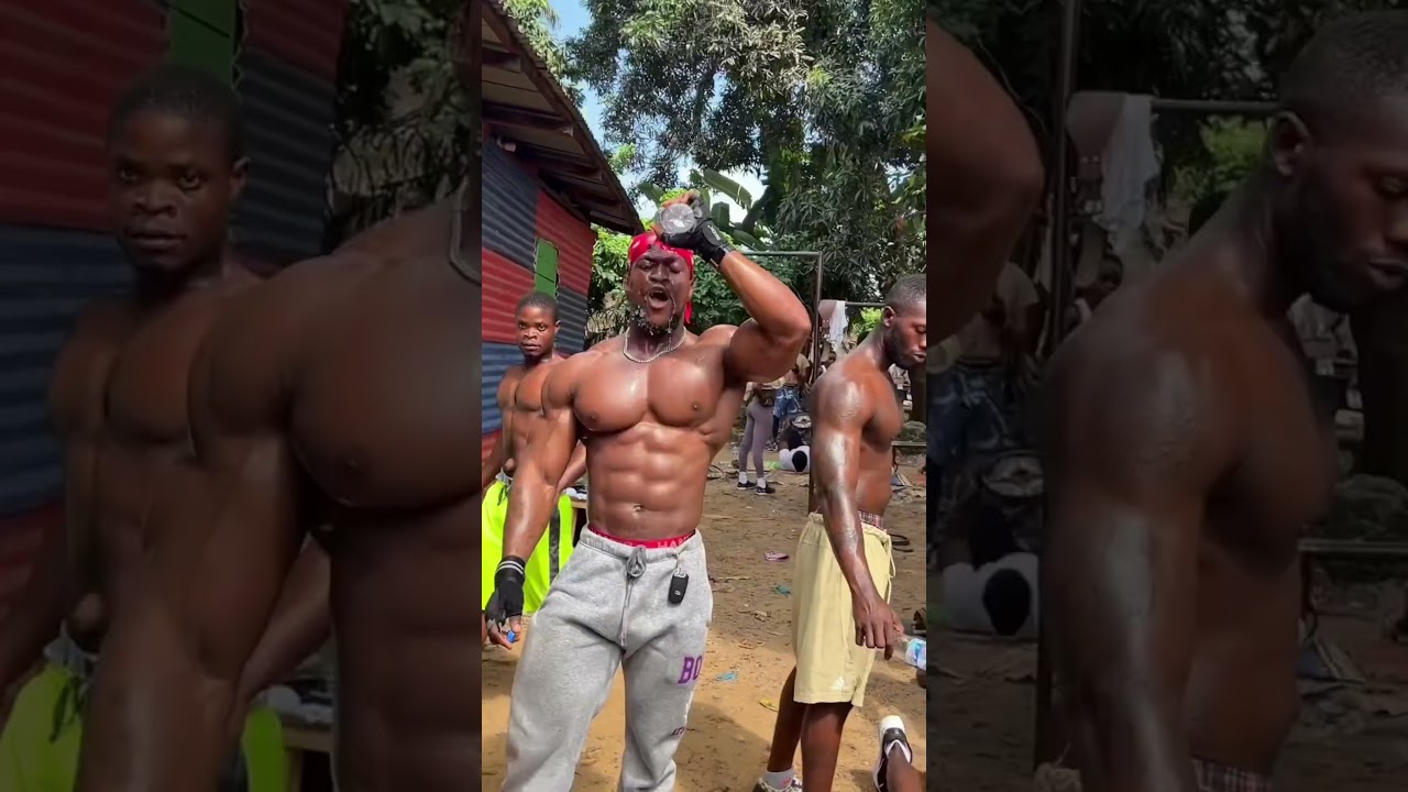 Monsters are built in the backyard gym.  