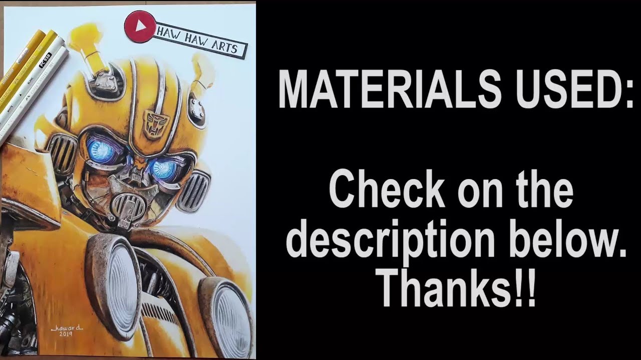 (SLOWER) DRAWING Bumblebee - using Prisma + FCCCP | Colored Pencil - by Haw Haw Arts