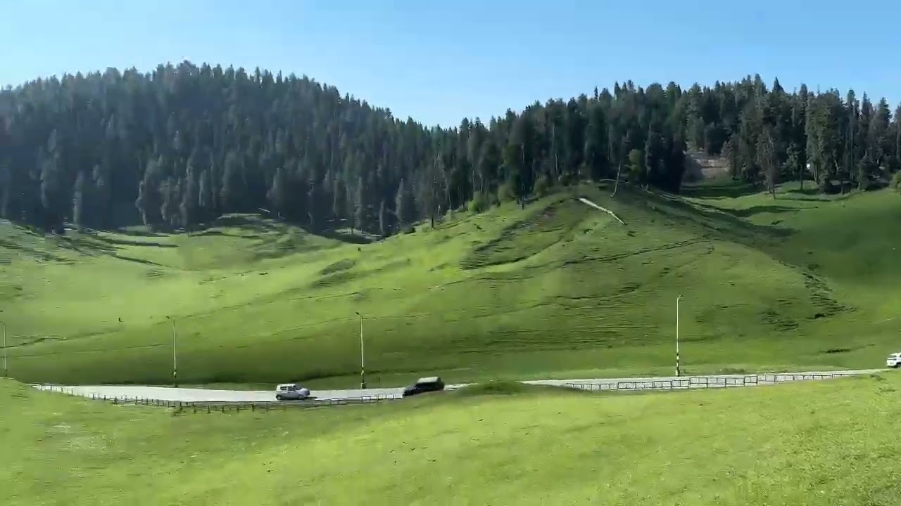beautiful gulmarg meadow of flowers heaven ski resort snow gandola