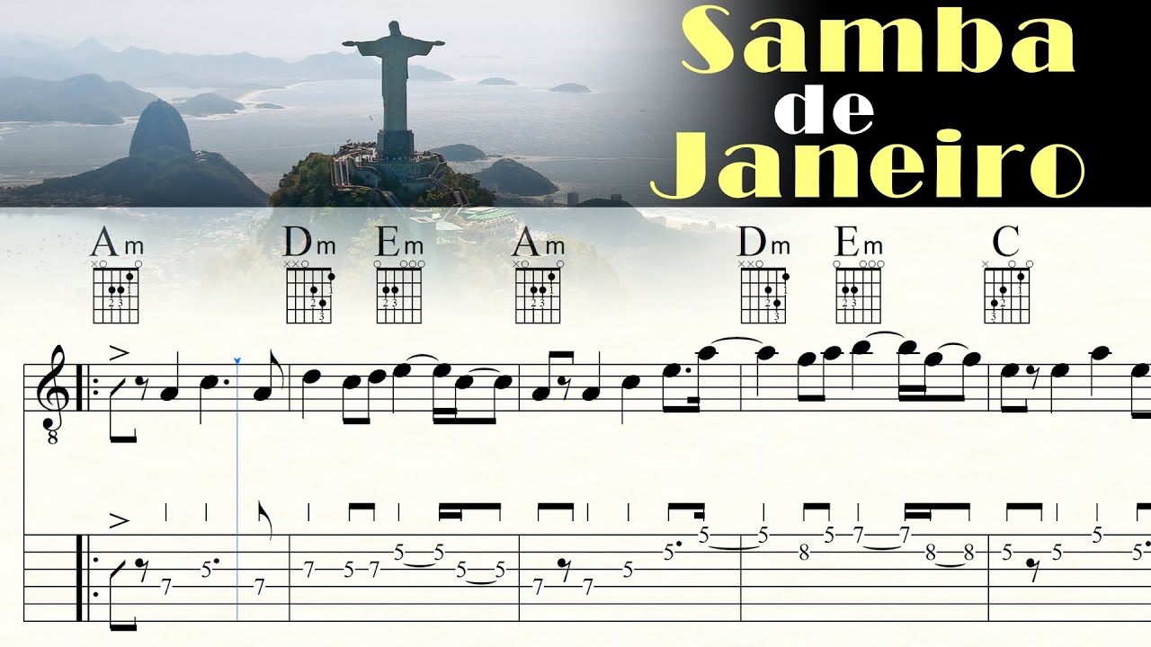 SAMBA DE JANEIRO | BELLINI | Guitar Lesson | Tutorial | Sheet music & TAB | PDF