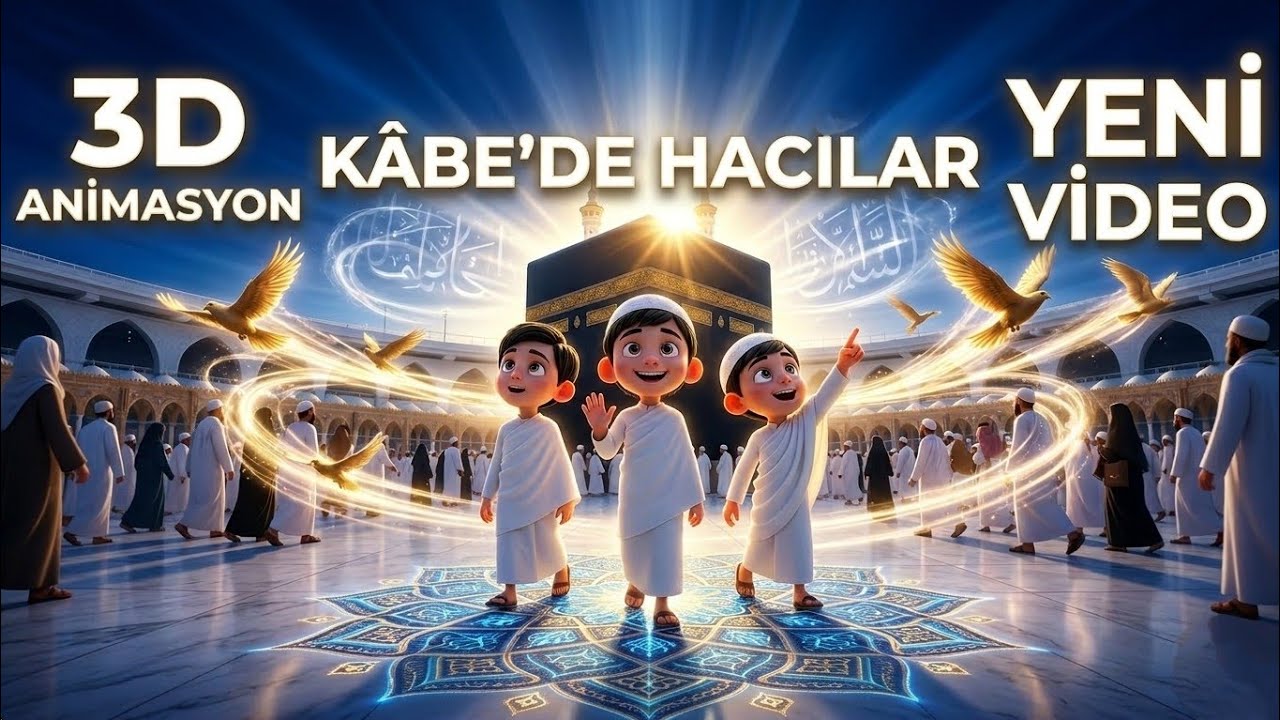 Kâbe'de Hacılar Hu der Allah (Animasyon) Çocuk İlahisi| Celal Karatüre & Abdurrahman Önül 