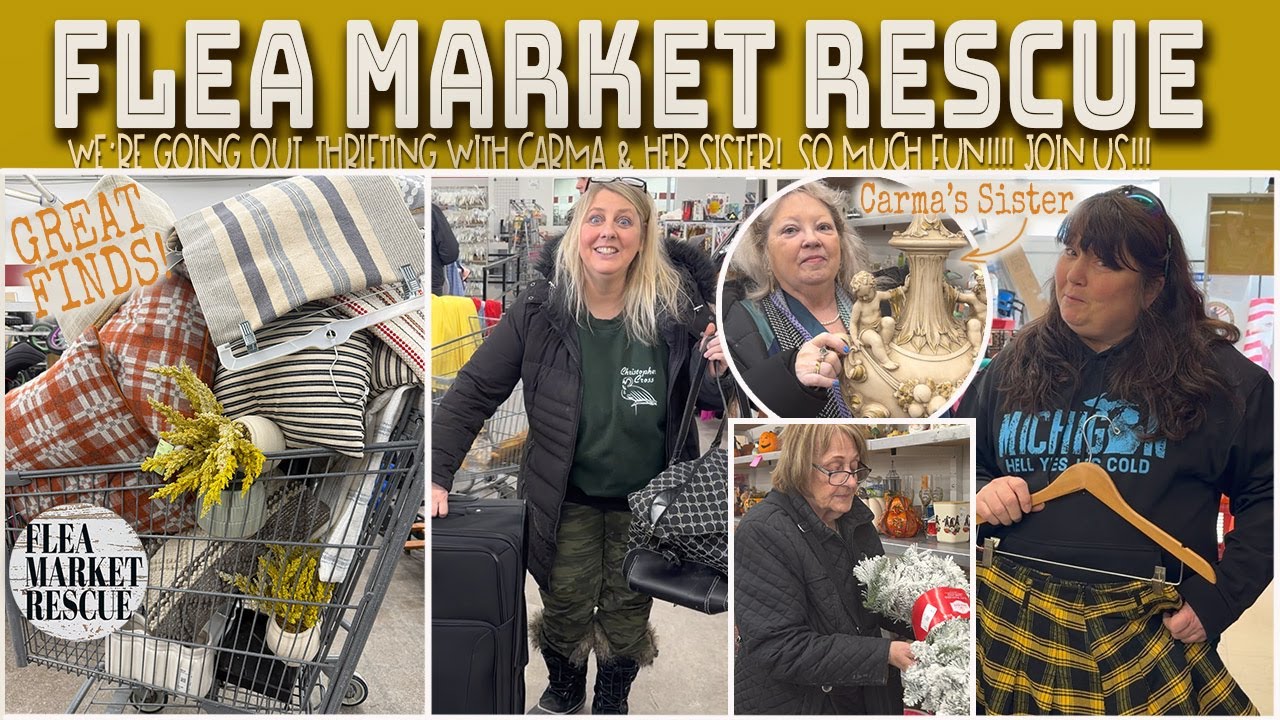COME ON A THRIFTING HAUL WITH CARMA & HER SISTER-CRYSTAL FOR THRIFTED HOME DECOR FINDS!