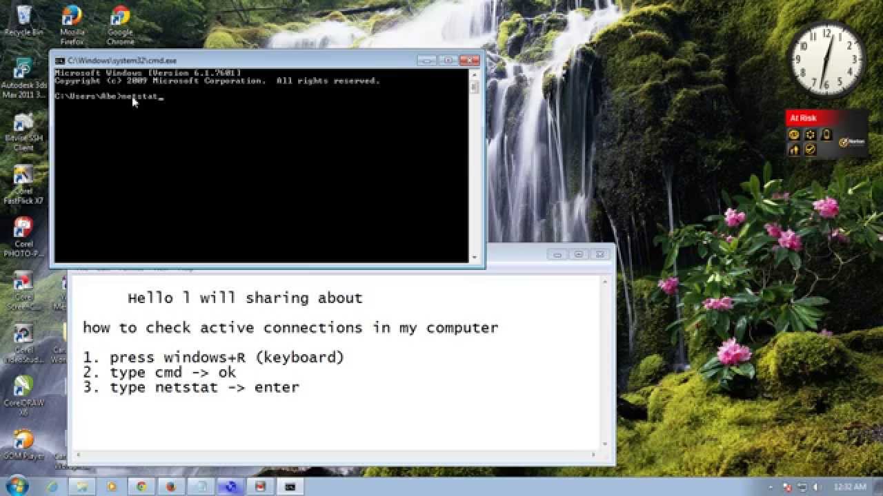 how to check active connections in my computer