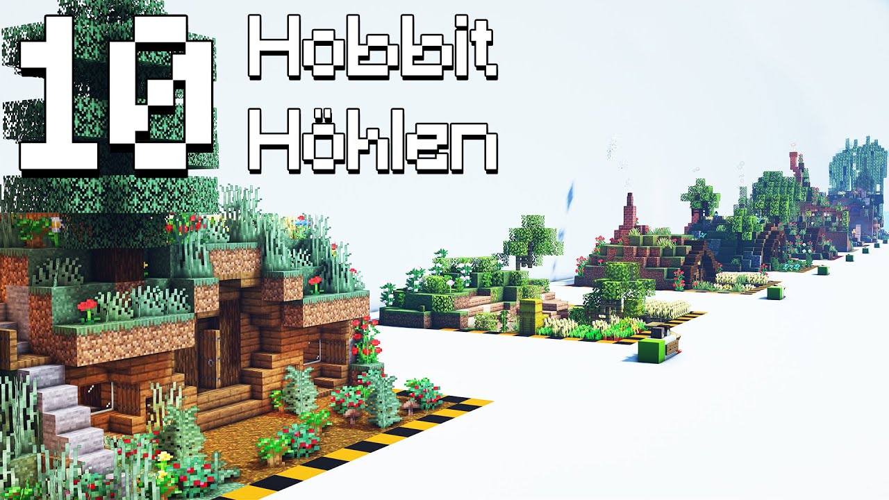 10 Hobbit Höhlen in Minecraft 🔟 Minecraft Hobbithöhle bauen deutsch