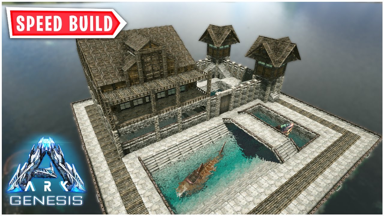 ARK: I Built an Ocean Platform Base  - Speed Build