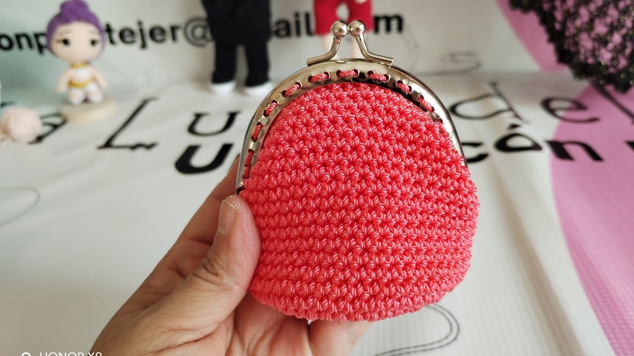 Teje este bonito monedero a crochet para principiantes 