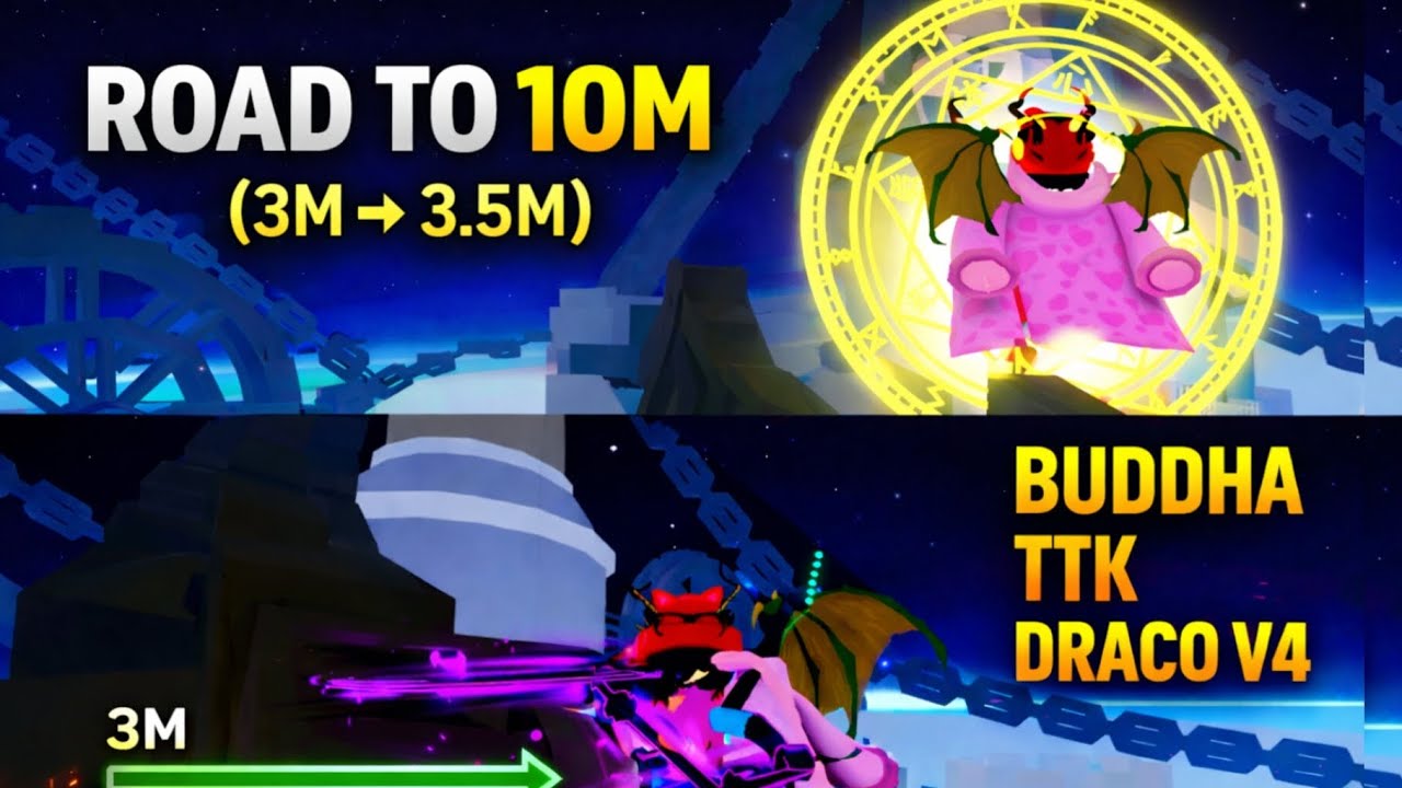 From 3M to 3.5M Bounty Using Buddha + TTK + Draco V4 Spam | Blox Fruits Roblox