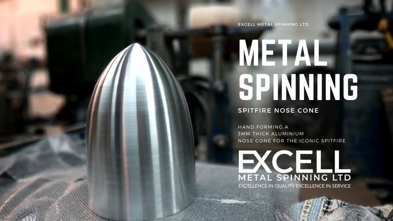 Metal Spinning Aluminium Spitfire Nose Cones - In under 7 Minutes