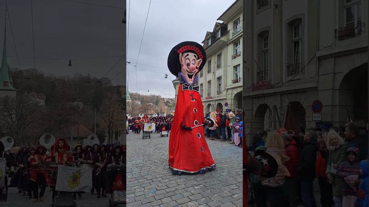 Berner Fasnacht 2023. Fasnachtumzug in Bern, Schweiz