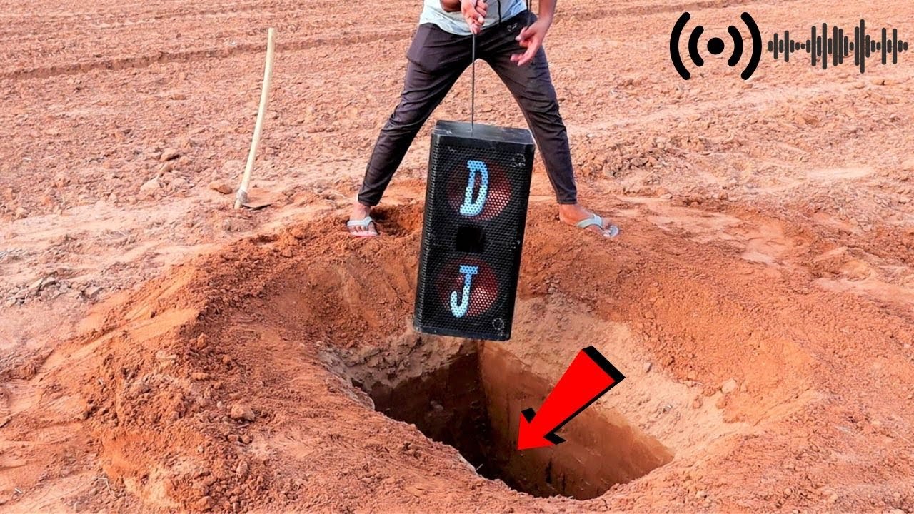 बड़े डीजे स्पीकर को जमीन में दफनाया | Large DJ Speaker Underground Test | Will It Work?