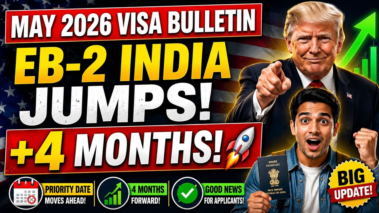 May 2026 Visa Bulletin DECODED | EB-2 India Jumps 4 Months | Green Card Wait Time SHOCKER