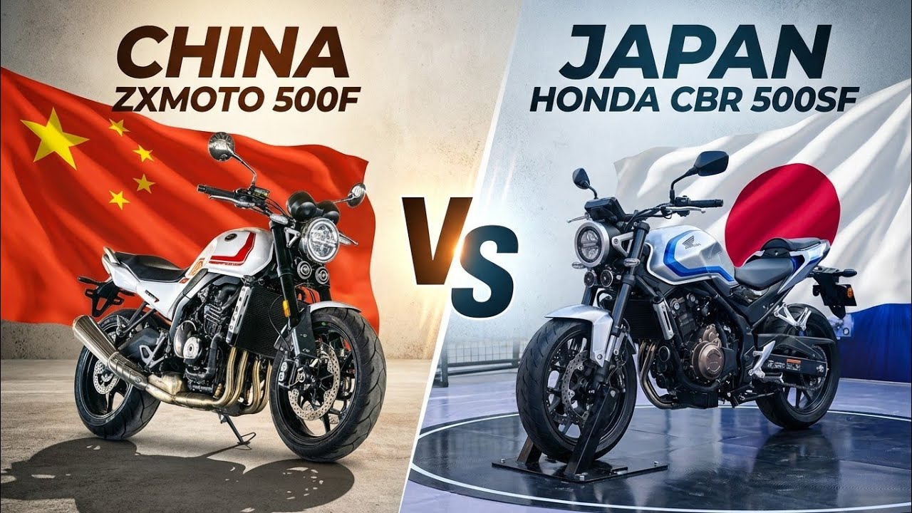 Китай против Японии: ZXMOTO 500F против Honda CB 500SF — полная разница и цена.