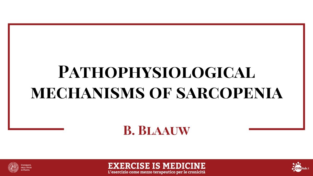 EXERCISE IS MEDICINE | Pathophysiological Mechanisms of Sarcopenia - Dott. B. Blaauw