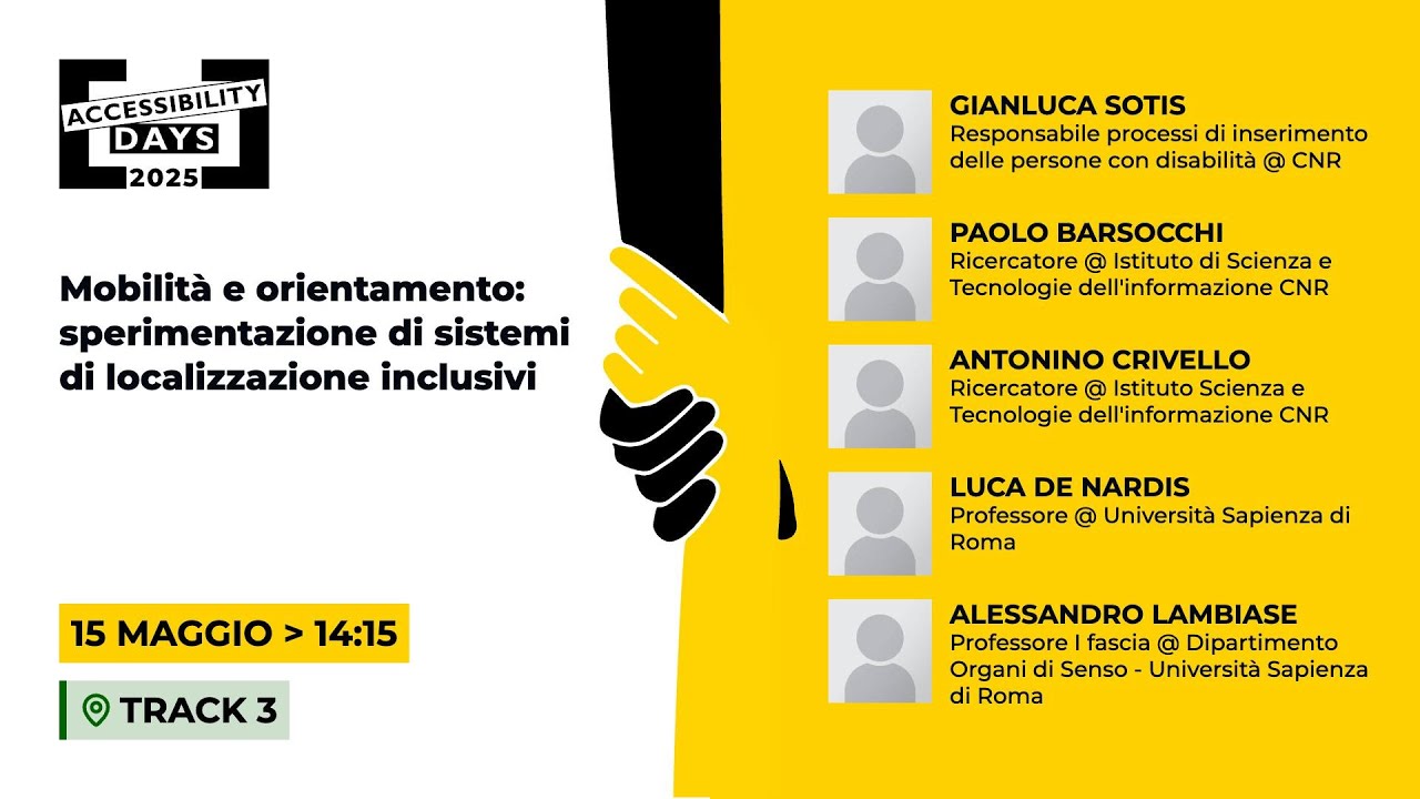 Mobilità e orientamento: sperimentazione di sistemi di localizzazione inclusivi