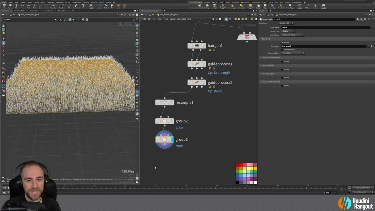Houdini Hangout Updates - Vellum Grass and Ground