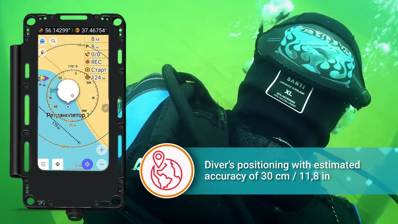 Aquatab + RedWave Underwater GPS