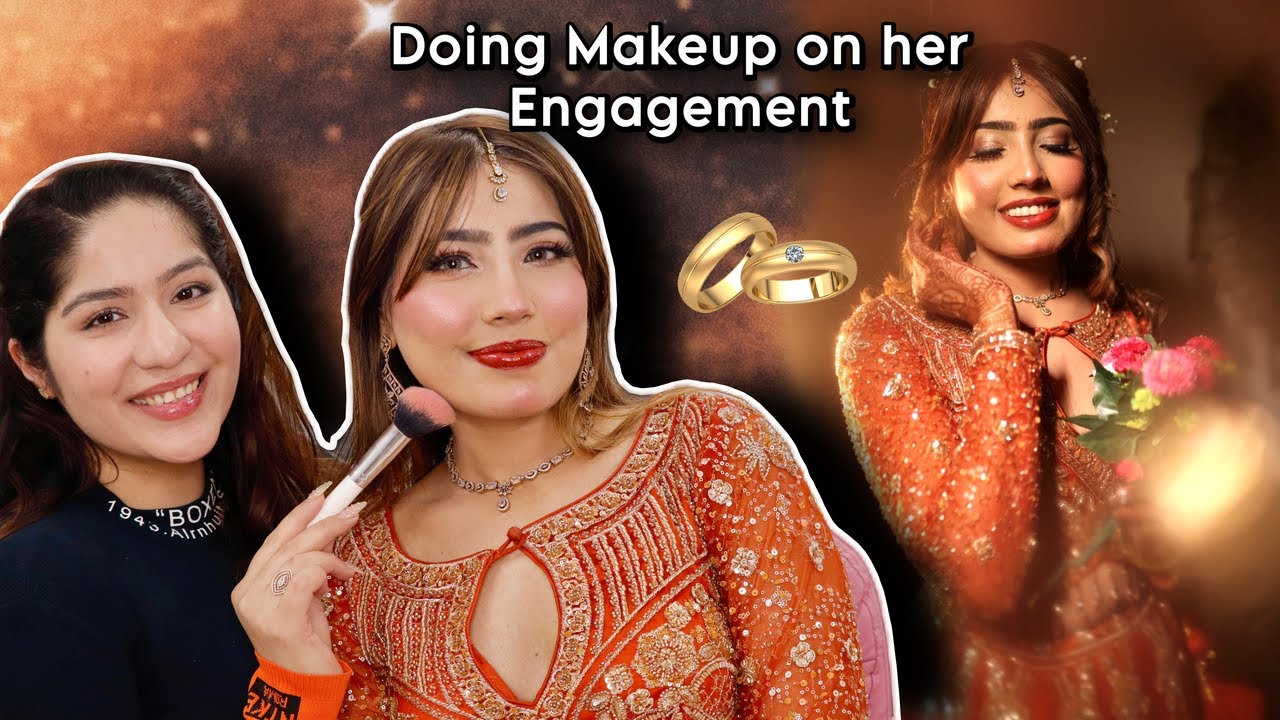 Doing Engagement Makeup of my Sister in Law @mekuofficial