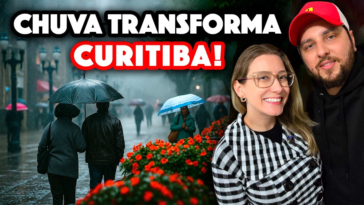 COMO CURITIBA FICA NA CHUVA? PASSEIO PELO CENTRO CÍVICO E RUA DAS FLORES + PERGUNTAS PARA O CASAL!