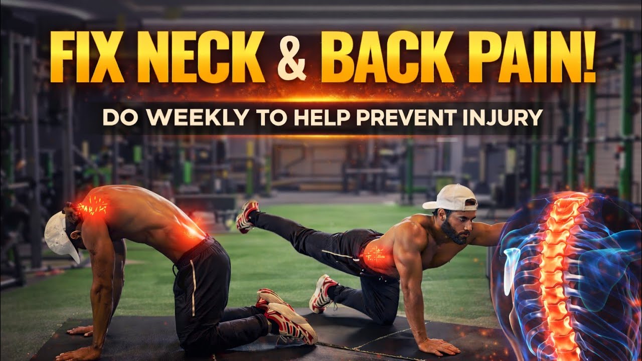 Fix Neck & Back Pain | Cat Cow & Bird Dog Exercises | Weekly Injury Prevention