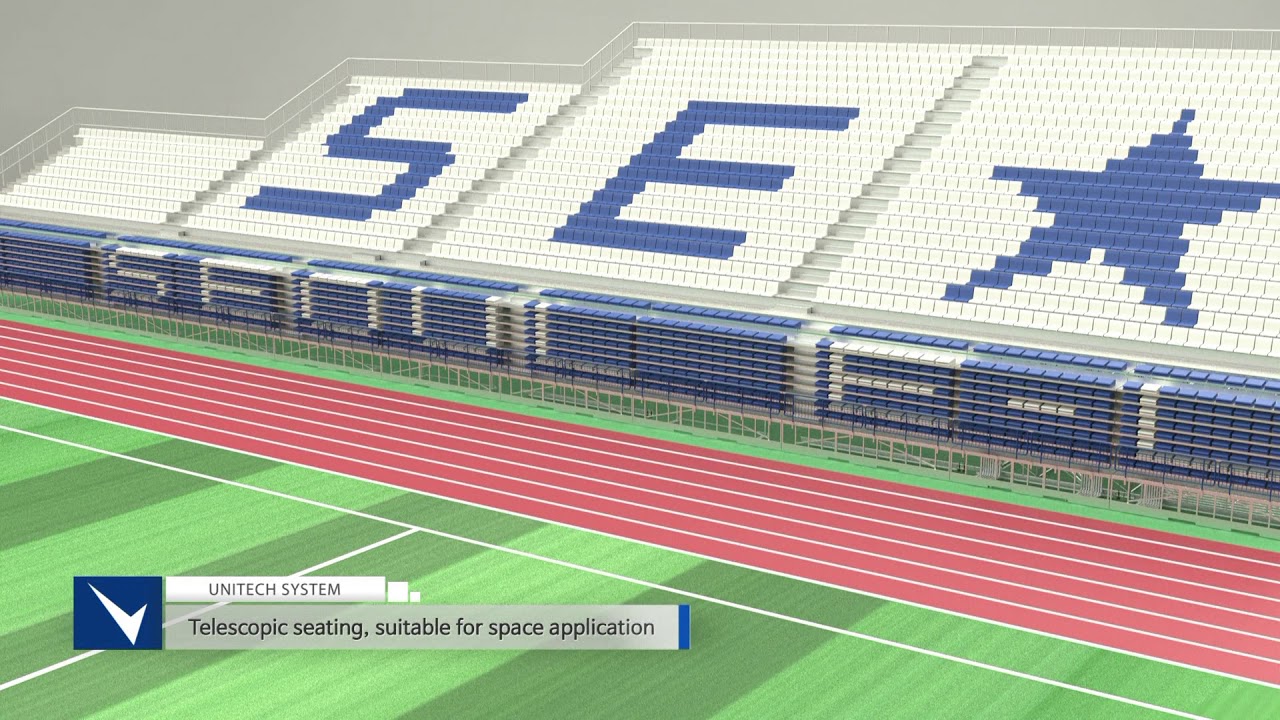 Temporary Seating & Outdoor Telescopic Seating System for E-Land FC (UNITECH SYSTEM, Korea)