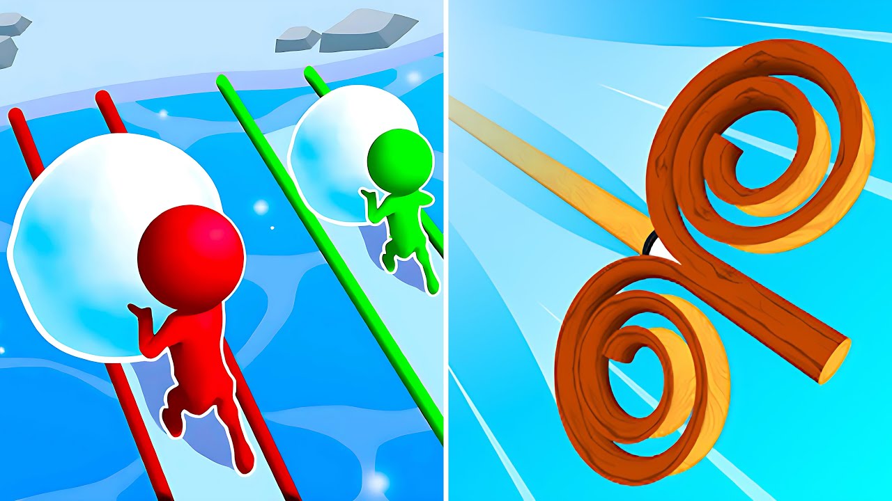 Snow Race 3D🆚SpiralRider Walkthrough Android IOS Max Levels 99999 Mobile Gameplay HE11