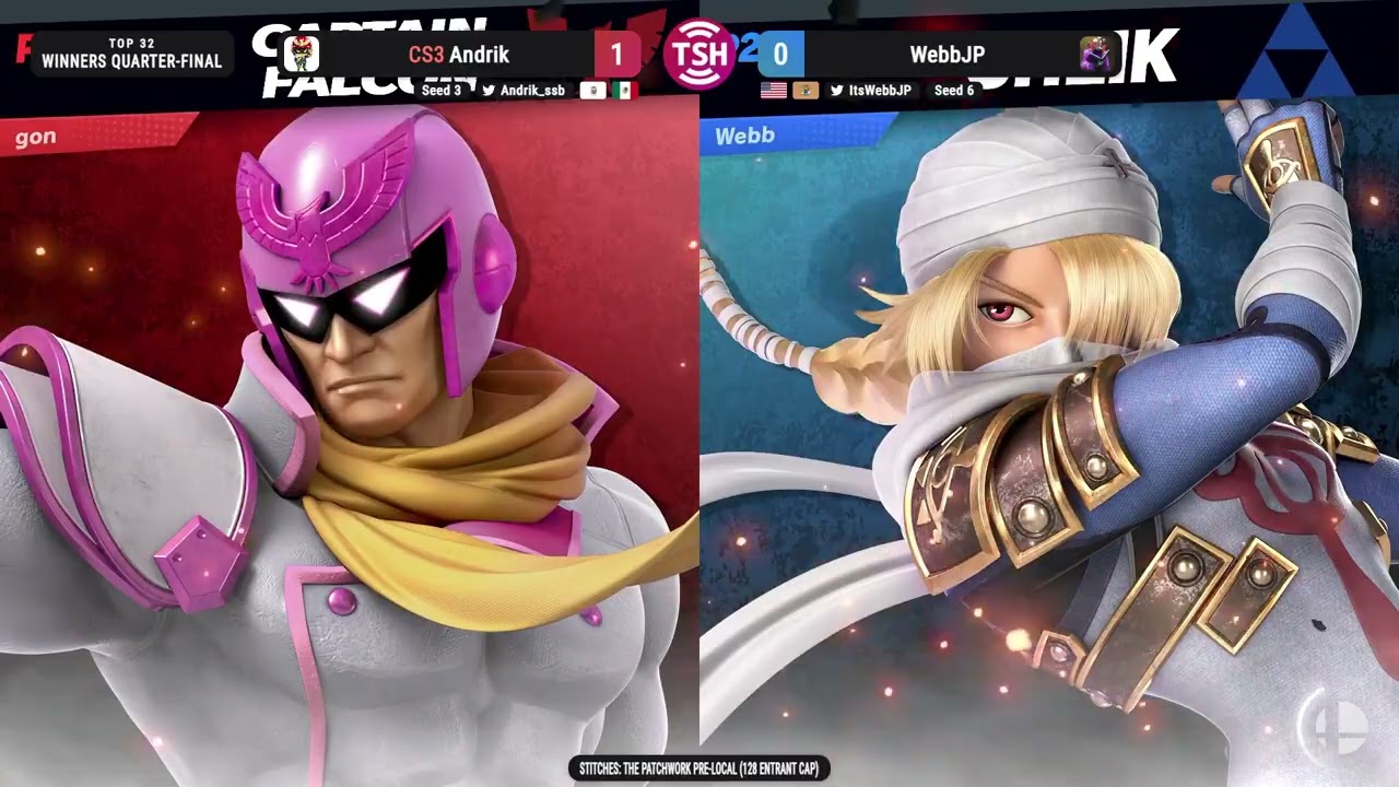 Stitches - Winners Quarter Final - Andrik (Captain Falcon) vs WebbJP (Sheik)