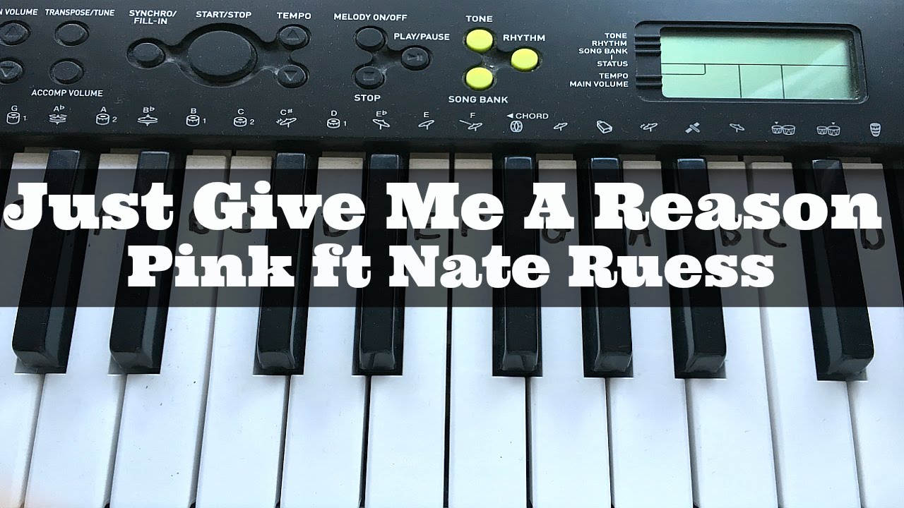 Just Give Me A Reason - Pink | Easy Keyboard Tutorial With Notes (Right Hand)