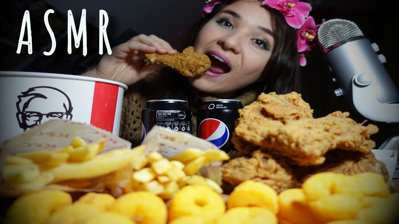 ASMR Mukbang💛 Comiendo Papas Fritas y Pollo Crispy (EATING SOUNDS) 😋