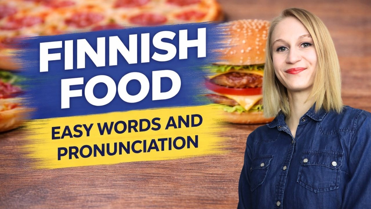 Useful Finnish Food Vocabulary🍕| Fast Food Words and desserts for Beginners + Pronunciation Practice