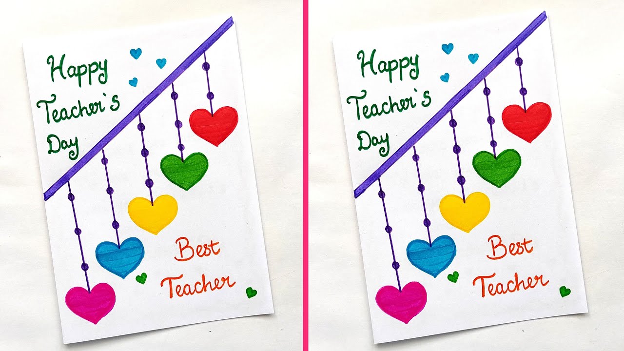 Easy and Cute Teachers Day Card | White Paper Teacher's Day Card | How to make card for Teacher