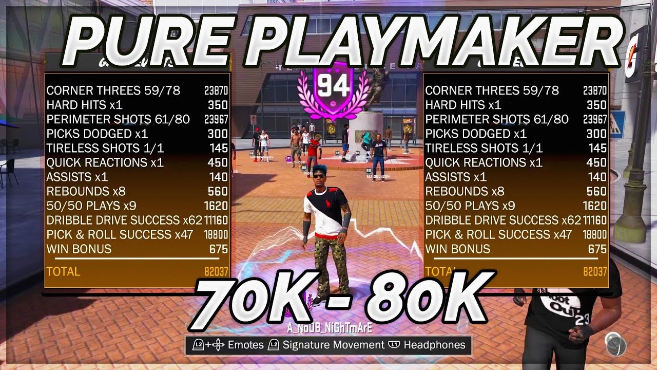 NBA 2K18 PLAYGROUND - 94 OVERALL PURE PLAYMAKER - HOW TO REP UP FAST 70K - 80K