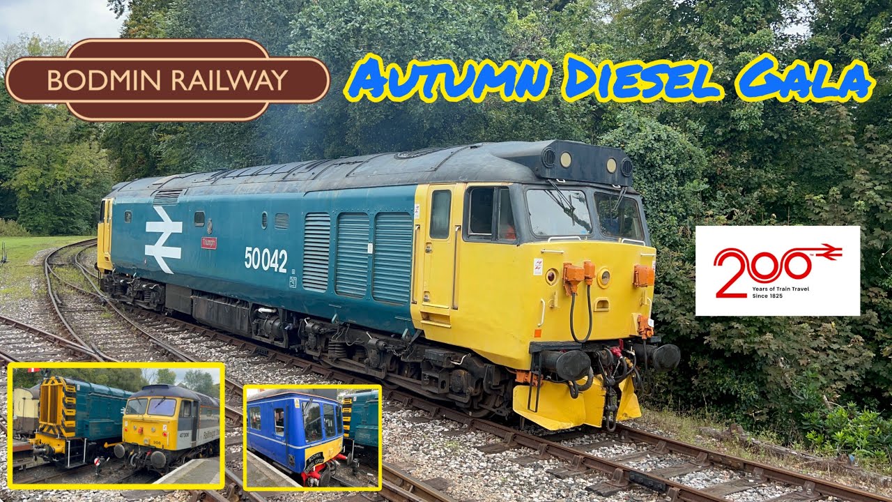 Bodmin Railway Diesel Gala Day One - 27/09/25 #dieselgala #class50 #class47 #class08 