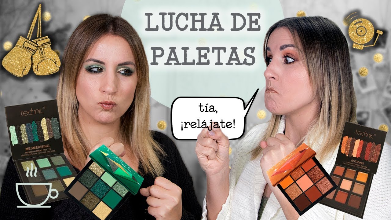 Lucha de paletas - Pressed pigments de Technic vs Obsessions de Huda