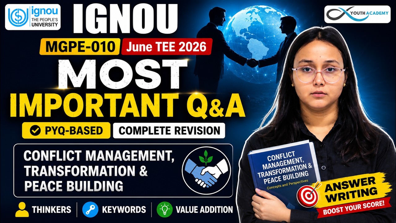 IGNOU MGPE-010 June TEE 2026 | MOST Important Q&A | PYQ-Based | Thinkers, Keywords & Value Addition