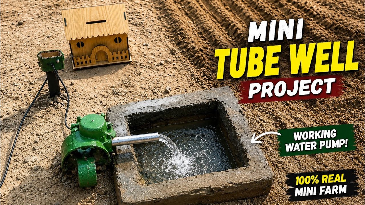  making mini tubewell mini water pump  mini village main #minitubewell