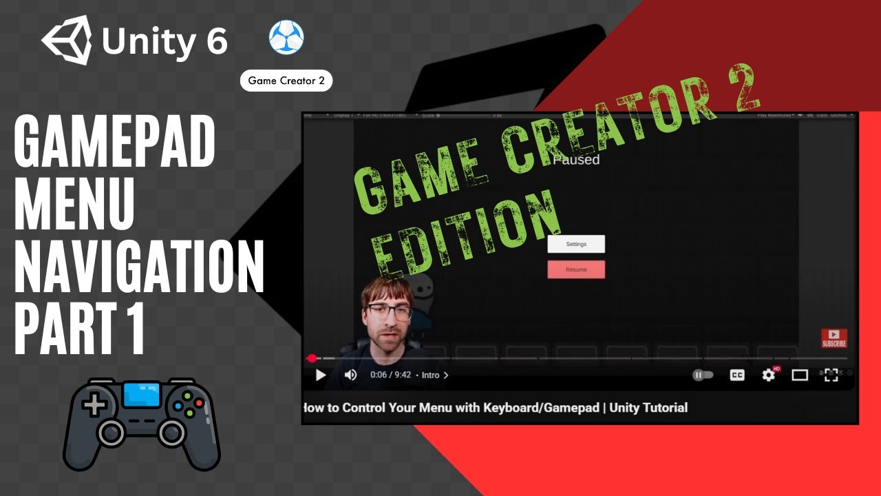 Как управлять меню с помощью геймпада — Часть 1 | Game Creator 2 и Unity 6