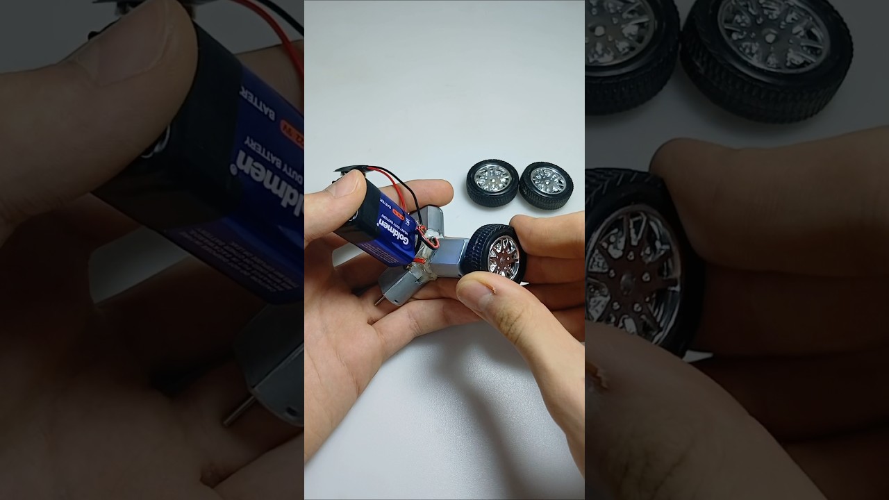 Crazy Fast DIY Car Using 3 DC Motors! #diy #inventions #project #dcmotor #shorts #shortvideo