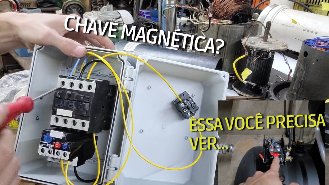COMO montar uma CHAVE DE PARTIDA direta para COMPRESSOR de AR de forma SIMPLIFICADA. CHAVE MAGNÉTICA