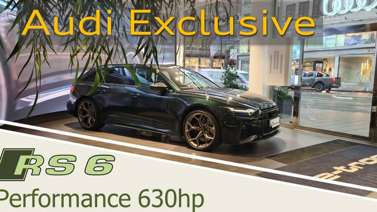 2024 AUDI EXCLUSIVE RS6 Performance 630hp in Deep green pearl with Brown/Black Interior in detail