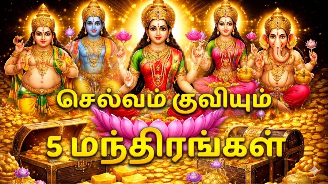 செல்வம் குவியும் 5 சக்திவாய்ந்த மந்திரங்கள் | லட்சுமி, குபேரர் அருள் பெற தினமும் கேளுங்கள்