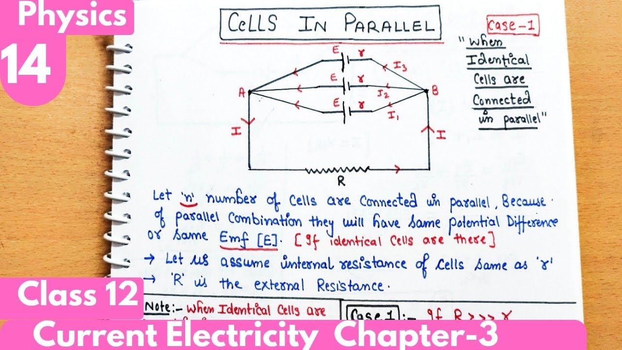 14) Cells in parallel| Current Electricity Class12 Physics chapter-3| Ncert physics #jee #neet