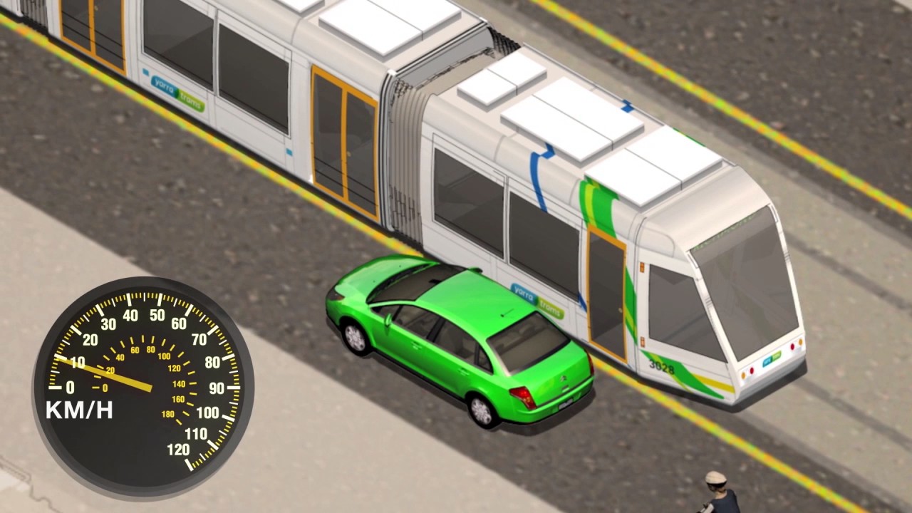 Passing or overtaking trams